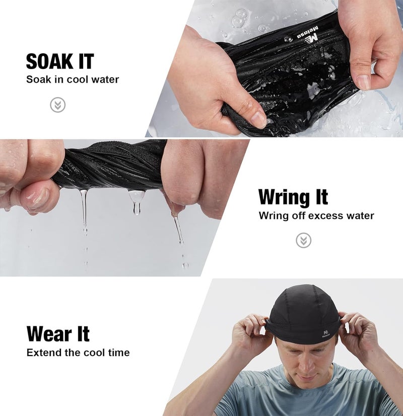 MELASA Cooling Skull Caps Helmet Liner, Lightweight Mesh Under Helmet Cycling Motorcycle Hard Hat Sweat Liner for Men Women - Image 5